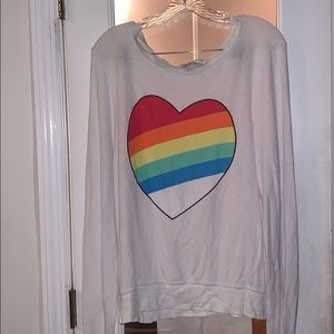 Wildfox Baggy Beach Jumper in white